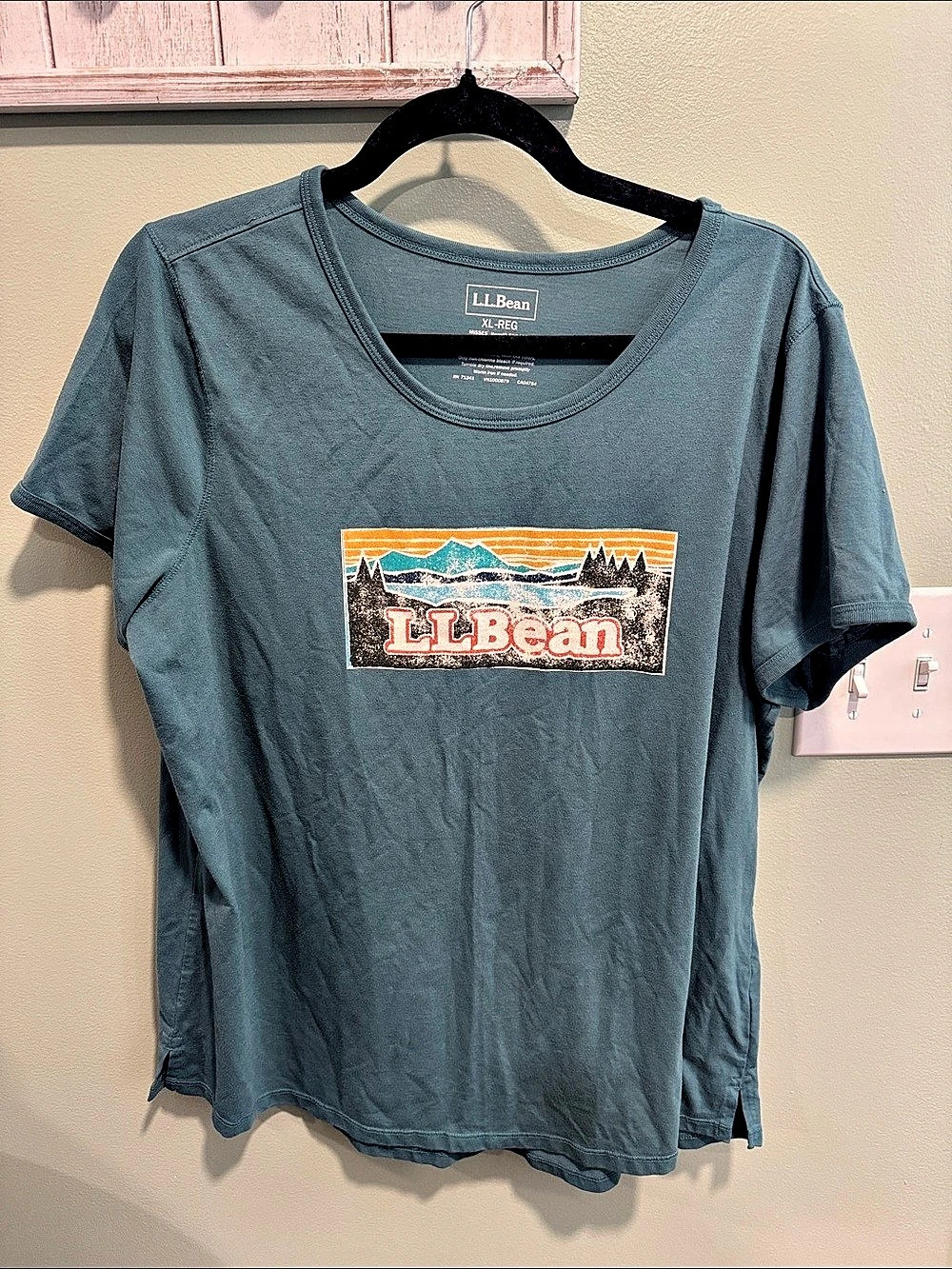 L.L.Bean Graphic Short Sleeve Tee in Blue XL